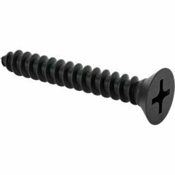 Bsc Preferred Flat Head Screws for Particleboard&Fiberboard Black-Oxide Steel Number 6 Size 1 Long, 100PK 90252A106